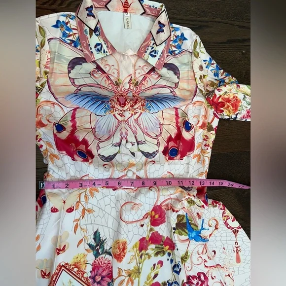 Elegant Floral Maxi dress- Size S - Picture 5 of 14